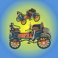 Symbolic image, Opel patent motor car Lutzmann system, from 1899 to 1901, petrol engine with