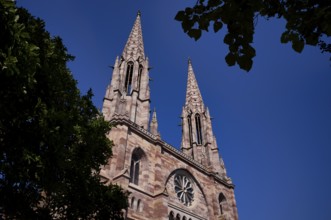 Church Église Saints Pierre et Paul, St. Peter et St. Paul, Old Town, Obernai, also Oberehnheim,