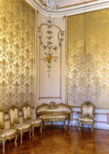 Interior design and exhibition rooms in the Würzburg Residence, imposing 18th century palace with