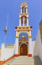 Orthodox church, Chorio, Symi Island, Dodecanese Islands, Greece