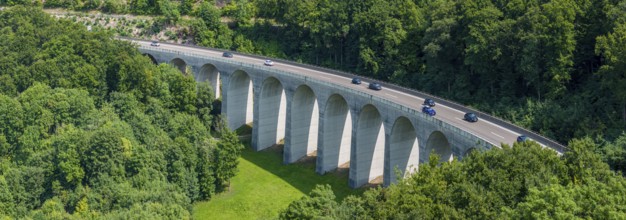 Todsburg bridge, A8 federal motorway near Mühlhausen im Täle. Albaufstieg in the course of the A8
