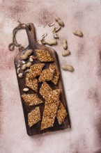 Kozinaki with peanuts, dessert, gozinaki, traditional Georgian cuisine, no people