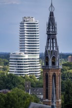 St Joseph's Cathedral Sint Martinusparochie Groningen in the foreground, behind it the tax office