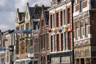 Houses on the Oude Ebbingestraat, historic centre of Groningen, Netherlands