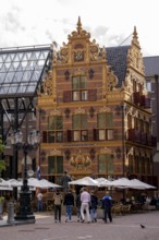 Restaurant Het Goudkantoor, historic building from 1635, on the Waagplein, former tax office,