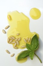 Ingredients for basil pesto, pesto alla genovese