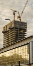 Construction site at the television tower, new office complex on Alexanderplatz in Berlin Mitte,