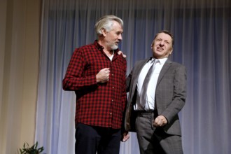 Daniel Morgenroth and Jens Krause during the photo rehearsal of The Neurosen Cavalier at the