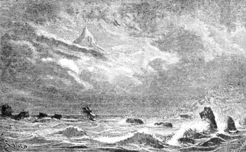 Storm in the Norwegian Sea around the island of Jan Mayen, Greenland Sea, North Atlantic Ridge,