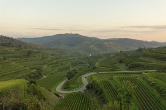 Texas pass in Kaiserstuhl at sunset, autumn. Baden-Württemberg, Germany