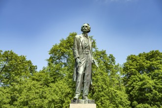 Statue of painter Josef Mánes in Prague, Czech Republic