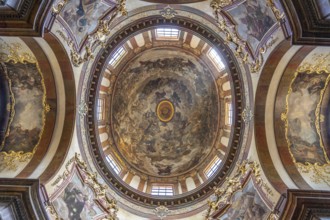 Dome of the Crucifixion Church in Prague, Czech Republic
