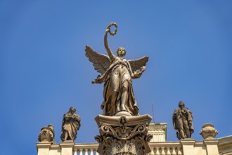 Statue on the Rudolfinum, concert and gallery building of the Czech Philharmonic Orchestra in