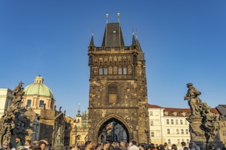 The Gothic Old Town Bridge Tower in Prague, Czech Republic