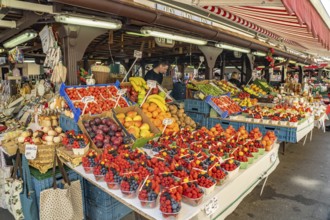 Fruit and fruit at a market in Prague, Czech Republic
