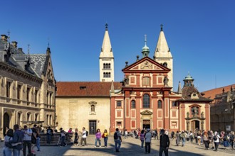 The Basilica of St. George in Prague Castle in Prague, Czech Republic