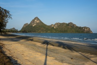 Lonely beach, Ao Manao Beach, Prachuap Khiri Khan, Prachuap Khiri Khan Province, Central Thailand,