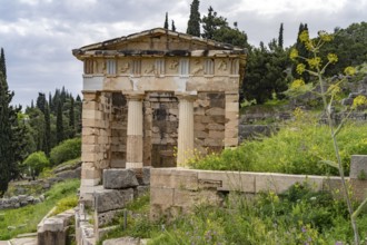 The Treasury of the Athenians, Archaeological Site of Delphi, UNESCO World Heritage Site in Delphi,