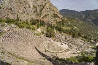 The Theatre of Delphi, Archaeological Site of Delphi, UNESCO World Heritage Site in Delphi, Greece
