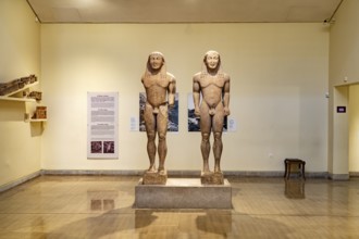 Archaic statues of the Kleobis and Bitoni brothers in the Delphi Archaeological Museum, UNESCO
