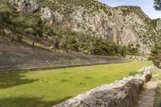 The Stadium, Archaeological Site of Delphi, UNESCO World Heritage Site in Delphi, Greece
