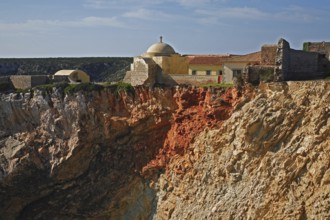 Remains of the Franciscan monastery between Sagres and Cabo de Sao Vicente, Algarve, Portugal