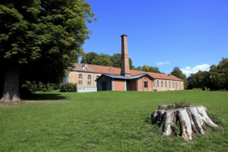 The stables built between 1821 and 1824 at the orangery in Putbus on the island of Rügen,