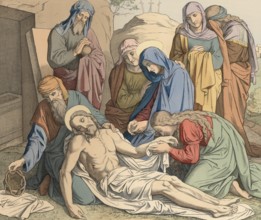 Biblical story, Jesus is laid in the grave, according to Christian tradition, Jesus was rescued