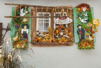 Decoration on a house wall in Riquewihr, Alsace