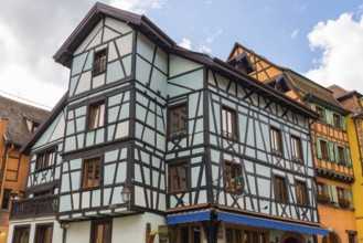 Half-timbered house in the historic old town of Riquewihr, Ellsass