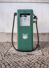 Nostalgic gas pumps, Cidadele de Cascais artists' farm in Forte de Nossa Senhora da Luz de Cascais,