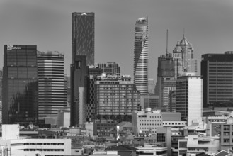 Panorama of Golden Mount, Bangkok skyline, Thailand