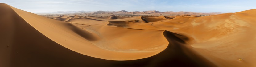Aerial view of sand dunes in the Namib Desert, Namib Naukluft Park, Namibia
