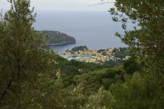 View of Port de Soller Bay, Majorca, Spain