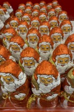 Display on the shelf of chocolate Santa Claus chocolate Santa Claus Santa Claus Santa Claus Santa