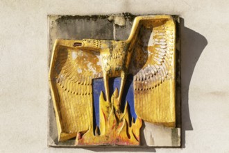 The Exeter Phoenix artwork 1957 city centre, Princesshay, Exeter, Devon, England, UK