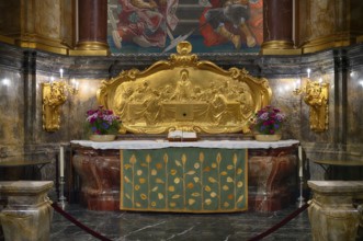 Interior view, choir, altar, main evangelical church of St. Michaelis, Michel for short, Free and