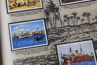 German colonies. Daresalam harbour front. German East Africa. An anthology published by
