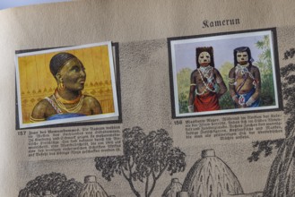 German colonies. Cameroon German Southwest Africa. Masked locals, referred to as Negroes in the