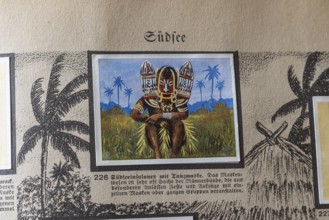 German colonies. South Seas. South Sea islander with dance mask. An anthology published by