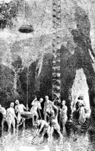 Diamond mine near Panna in the state of Madhya Pradesh, India, exploration of rough diamonds,