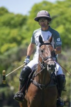 Portrait of polo player Ignacio Laprida from the La Hache Cria y Polo team at the 132nd Argentine