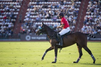 Polo player Francisco Elizalde from the La Irenita La Hache team at the 132nd Argentine Open Polo