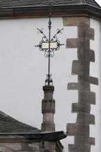 Year of wrought iron tower, Schulstraße, Marburg, Hesse, Germany