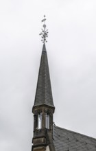 Weather vane on tower, Schulstraße, Marburg, Hesse, Germany