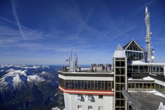 Mountain station of the Zugspitz cable car, Austrian side, municipality of Ehrwald, Reutte