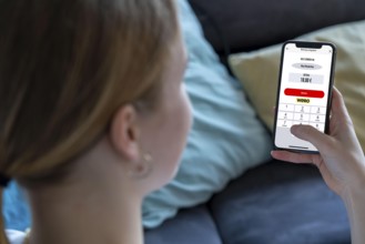 Symbol image, photo montage, to the European WERO payment service, sending or receiving money