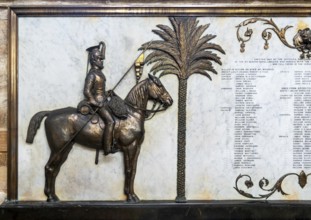 British army 9th Queens Royal Lancers, Indian memorial erected 1860, Exeter cathedral church,