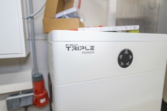 Solax triple power battery in workshop environment for solar energy system