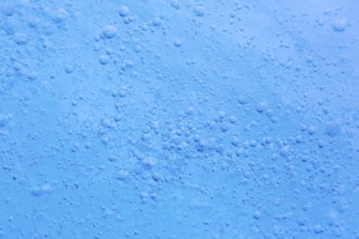 Close-up of air bubbles trapped within glacial ice at Mohnbukta, bay at Storfjorden in Sabine Land